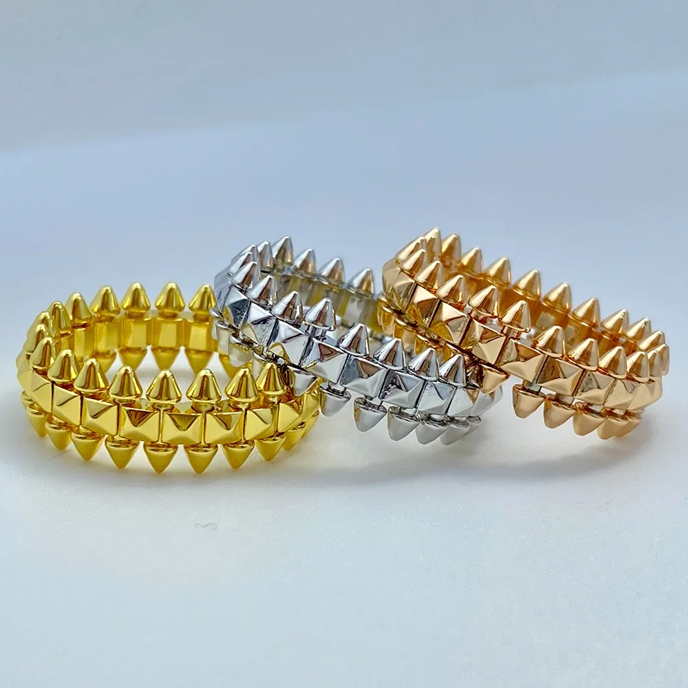 18 K Gold Original Certified Rivet Rings for Women and Men Couples Love Fashion Classic Punk Party Gift Luxury Brand Jewelry
18 K Gold Original Certified Rivet Rings for Women and Men Couples Love Fashion Classic Punk Party Gift Luxury Brand Jewelry