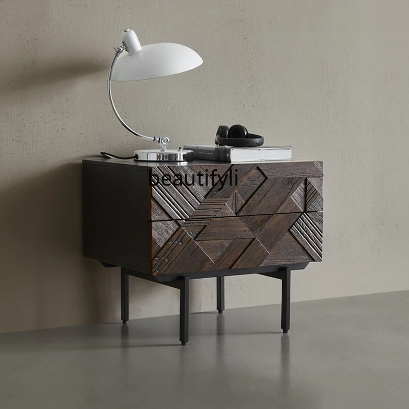 yj Nordic Modern Style Teak Wood Hand-Carved Bedside Table Mild Luxury Retro Side Cabinet
yj Nordic Modern Style Teak Wood Hand-Carved Bedside Table Mild Luxury Retro Side Cabinet