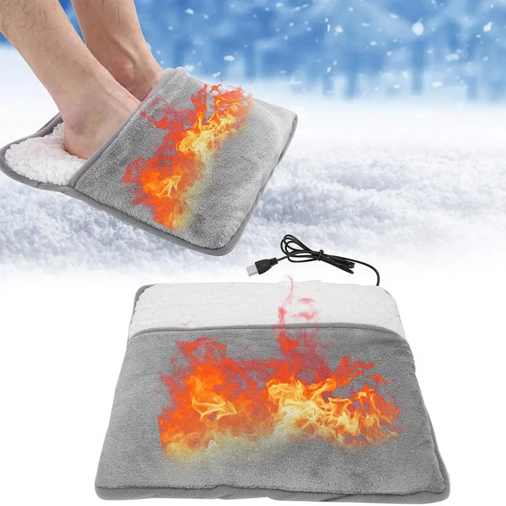 

Теплые тапочки для ног, теплые тапочки, нагревательная перчатка, электрическая грелка с USB, зимние грелки для рук и ног, моющаяся Бытовая грелка для ног