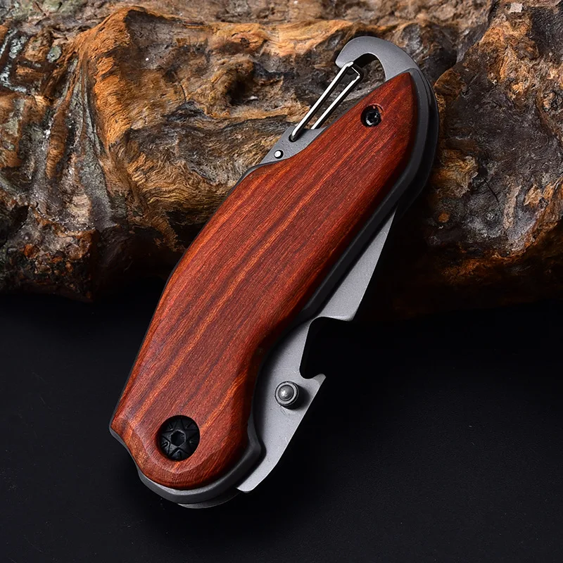 

Outdoor Mini Pocket Folding Knife Camping Survival Knives Multifunctional Bottle Opener EDC Tool