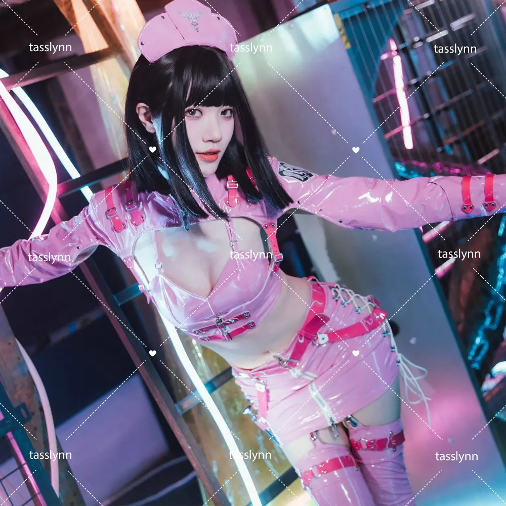 Sexy Dark Reign Pink White Nurse Cosplay Costume Leather Dress Leotard Elastic Clack Hot Anime Cosplay Full Set
Sexy Dark Reign Pink White Nurse Cosplay Costume Leather Dress Leotard Elastic Clack Hot Anime Cosplay Full Set