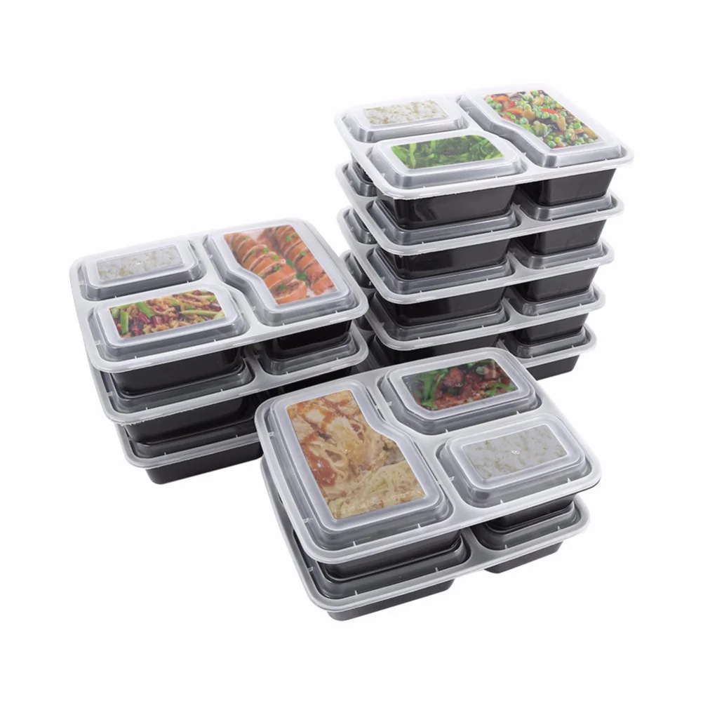 10pcs Meal Prep Containers Takeout Pans Storage Box Meal Container Disposable Meal Box 3 Compartment Meal Box Lunch bags
10pcs Meal Prep Containers Takeout Pans Storage Box Meal Container Disposable Meal Box 3 Compartment Meal Box Lunch bags