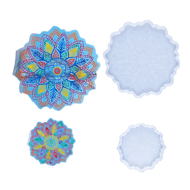 Creative Mandala Sunflower Round Coaster Silicone Mold DIY Water Cup Teacup Epoxy Flower Mirror Resin Handmade Resina Epóxi
Creative Mandala Sunflower Round Coaster Silicone Mold DIY Water Cup Teacup Epoxy Flower Mirror Resin Handmade Resina Epóxi