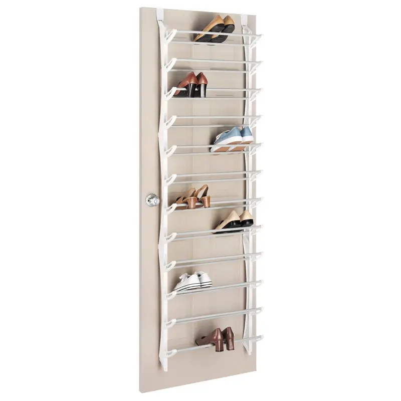 Pair White 12-Tier Over-the-Door Shoe Rack Steel and ABS Plastic, Adult Use
Pair White 12-Tier Over-the-Door Shoe Rack Steel and ABS Plastic, Adult Use