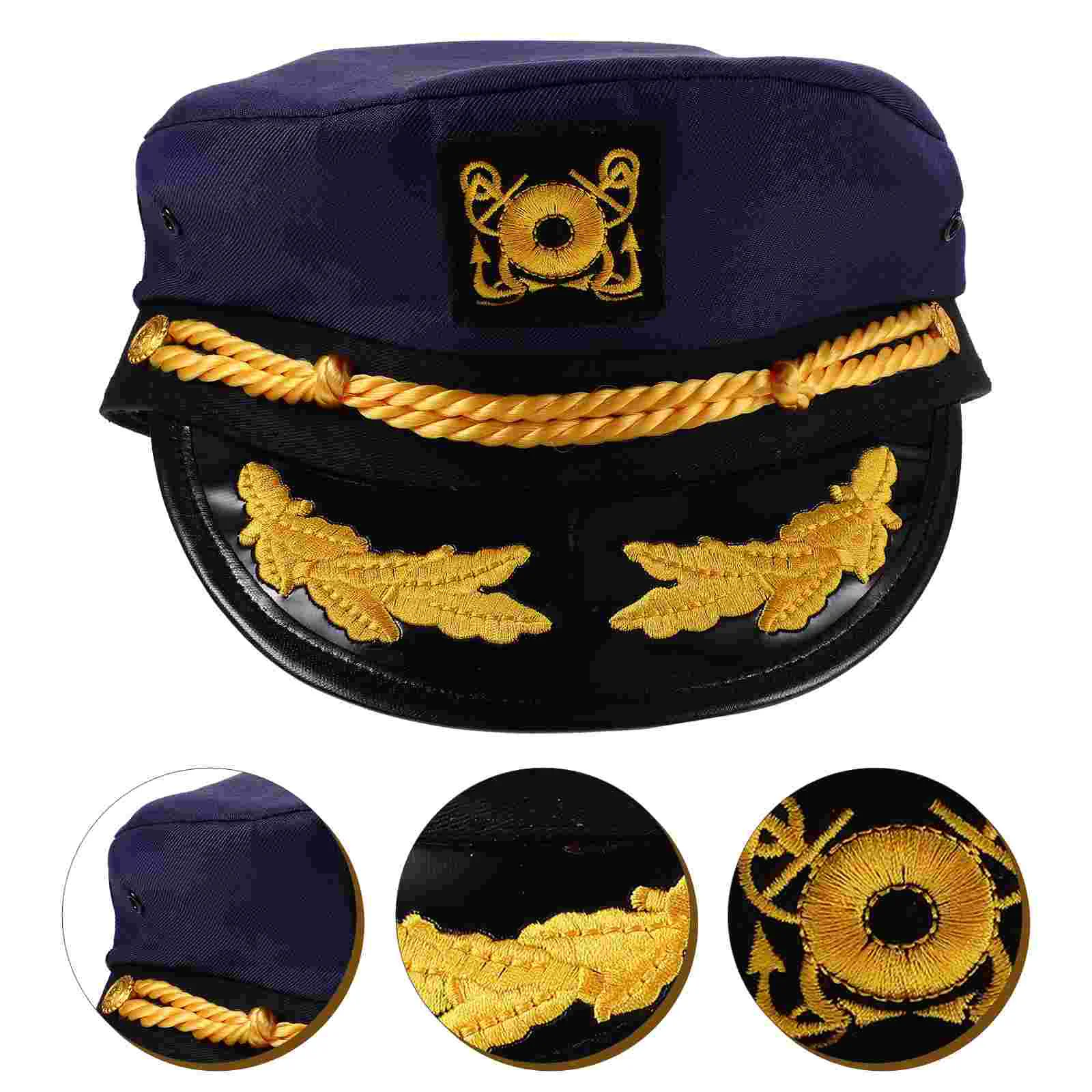 Navy Cap Sailor Hat Captain Outdoor Cosplay Boat Polyester Hats Yacht Outfit Costume Party Decor
Navy Cap Sailor Hat Captain Outdoor Cosplay Boat Polyester Hats Yacht Outfit Costume Party Decor
