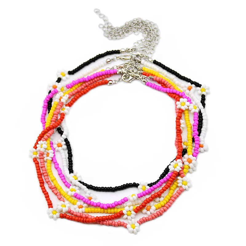 Multicolor Daisy Necklace Adjustable Manual Beaded Necklace Choker Neck Chain Women Jewelry Clavicle Chain Gift
Multicolor Daisy Necklace Adjustable Manual Beaded Necklace Choker Neck Chain Women Jewelry Clavicle Chain Gift