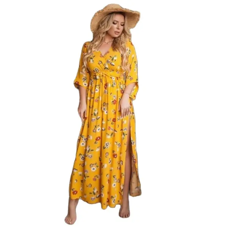 New Women Sexy V-neck Long Dress Fashion Printed Holiday Dress For Girls Casual Women Summer Beach Dress Drop Shipping
New Women Sexy V-neck Long Dress Fashion Printed Holiday Dress For Girls Casual Women Summer Beach Dress Drop Shipping