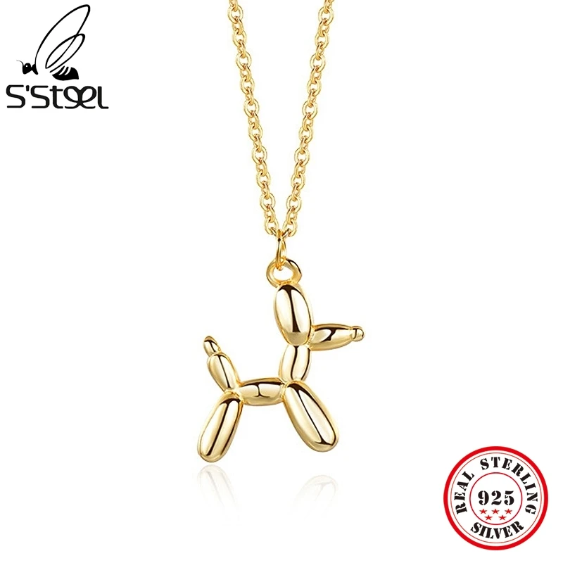 S'STEEL Sterling Silver 925 Balloon Dog Pendant Necklace Clavicle Chain Minimalist Korean Design Accessories 2022 Fine Jewelry
S'STEEL Sterling Silver 925 Balloon Dog Pendant Necklace Clavicle Chain Minimalist Korean Design Accessories 2022 Fine Jewelry