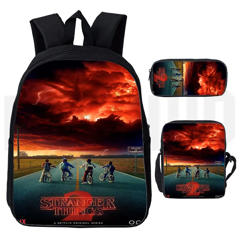 3D Printed Stranger Things Backpack Cosmetic Bag Children Bookbag Large Capacity Women Backpacks Girl Boy Pencilcase School Bags
3D Printed Stranger Things Backpack Cosmetic Bag Children Bookbag Large Capacity Women Backpacks Girl Boy Pencilcase School Bags