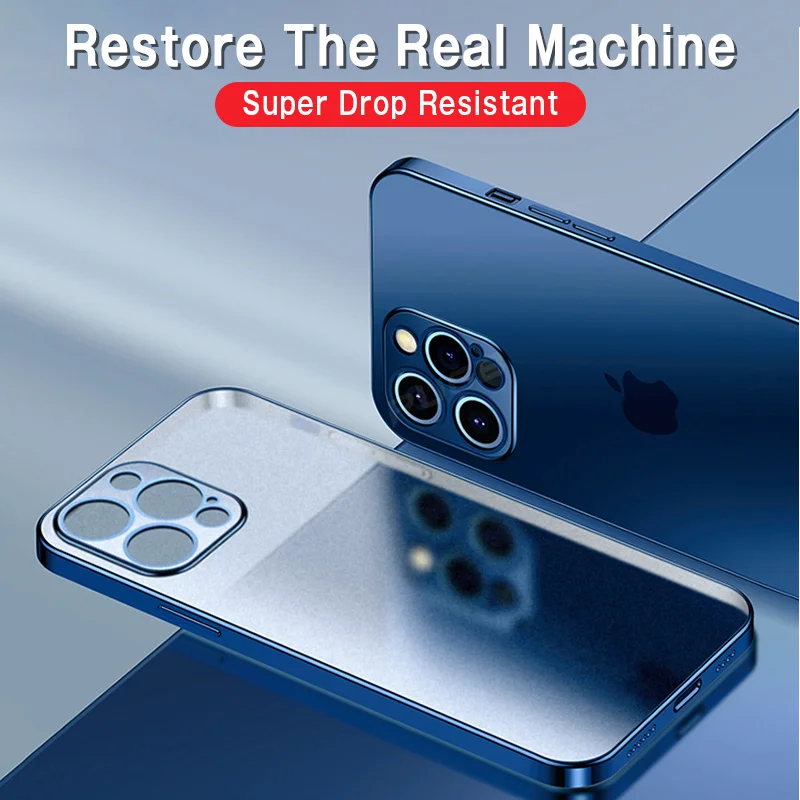 Luxury Plating Square Frame Transparent Soft Silicone Case For iPhone 11 12 13 Pro Max Mini X XR 7 8 Plus SE 2 2020 Clear Cover
Luxury Plating Square Frame Transparent Soft Silicone Case For iPhone 11 12 13 Pro Max Mini X XR 7 8 Plus SE 2 2020 Clear Cover