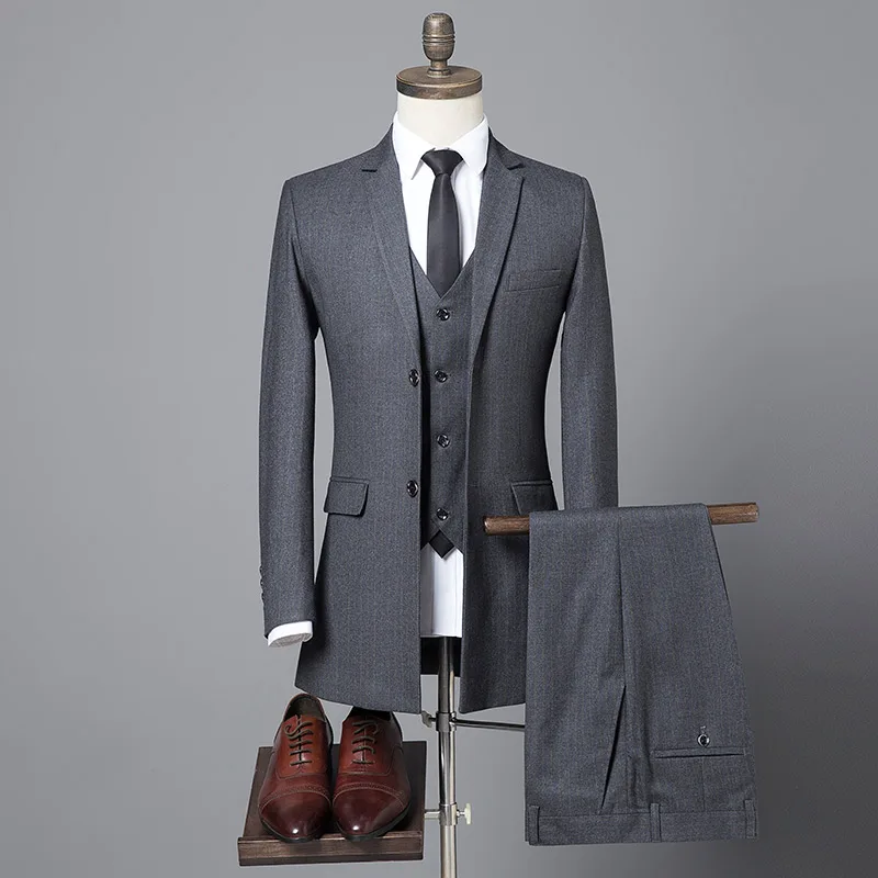 2022 Jacket 3 Piece Set Suit Vest Pants Men's High End British Style Business Casual Male Long Blazers Coat Trousers Waistcoat
2022 Jacket 3 Piece Set Suit Vest Pants Men's High End British Style Business Casual Male Long Blazers Coat Trousers Waistcoat