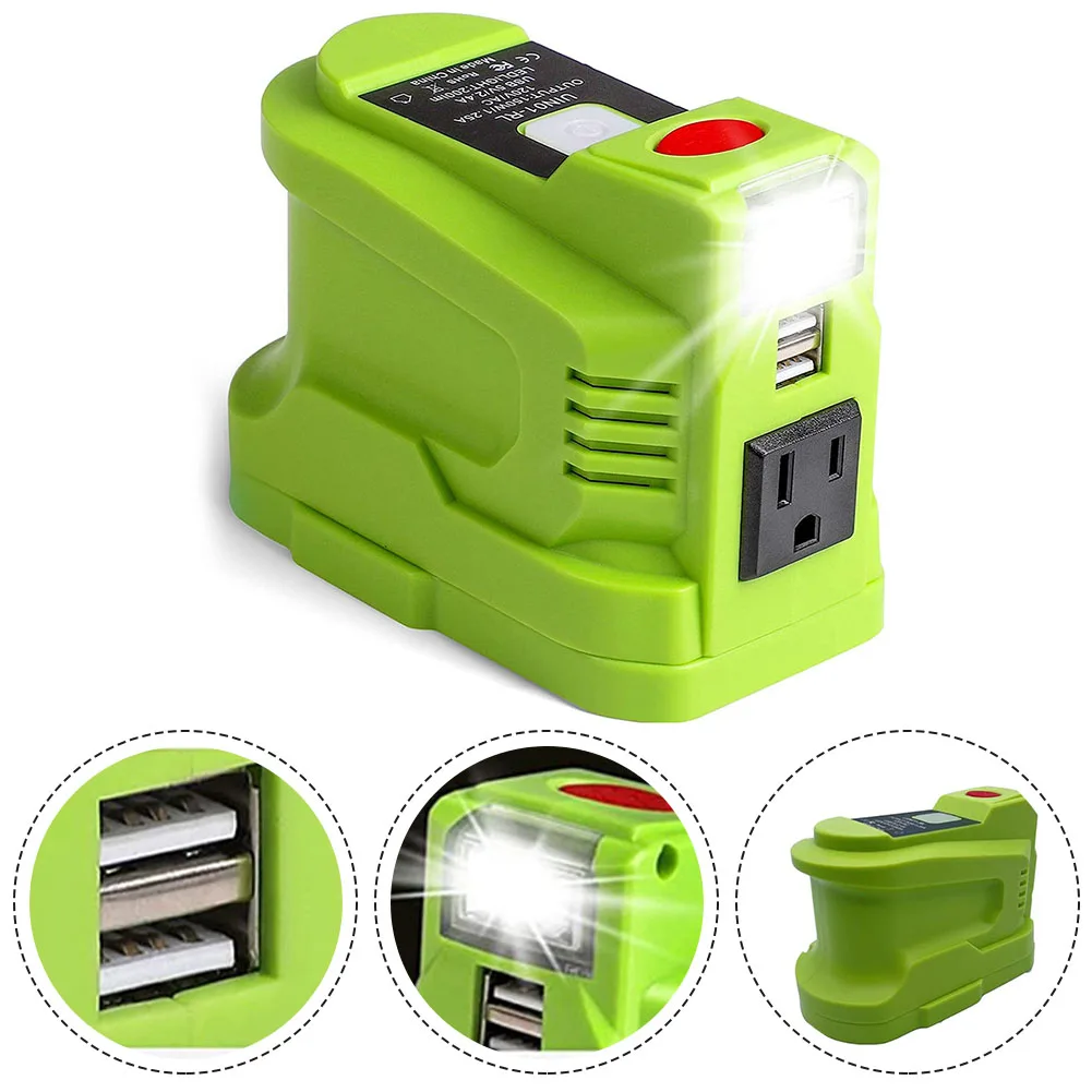 FOR To Ryobi 18V DC To AC 110V Battery Inverter Tool USB Charger Adapter 150W Lithium Battery Adapter Dual USB Converter Port
FOR To Ryobi 18V DC To AC 110V Battery Inverter Tool USB Charger Adapter 150W Lithium Battery Adapter Dual USB Converter Port