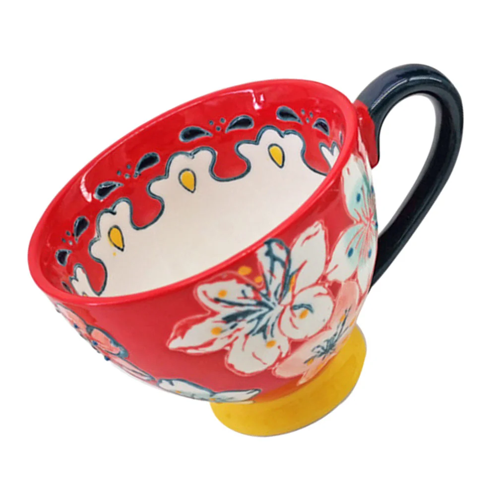 Ceramic Breakfast Mug Embossed Hand Painted European Style Mug Cereal Cup Large Capacity Cup for Hotel
Ceramic Breakfast Mug Embossed Hand Painted European Style Mug Cereal Cup Large Capacity Cup for Hotel