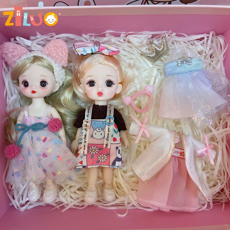 Cute Princess Dress Up Doll 13 Movable Joint 3D Eyes 1/12 15-17cm BJD Dolls Set for Girls Kids Doll Toys Birthday Xmas Gifts
Cute Princess Dress Up Doll 13 Movable Joint 3D Eyes 1/12 15-17cm BJD Dolls Set for Girls Kids Doll Toys Birthday Xmas Gifts