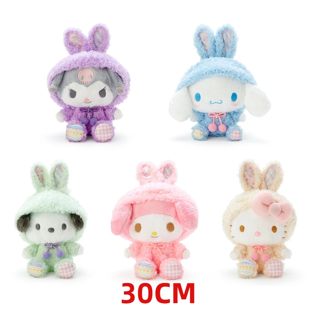 30CM Sanrio Easter Limited Kuromi Cinnamoroll Mymelody Turned Into A Rabbit Cute Plush Doll Pendant Holiday Gift for Friends
30CM Sanrio Easter Limited Kuromi Cinnamoroll Mymelody Turned Into A Rabbit Cute Plush Doll Pendant Holiday Gift for Friends