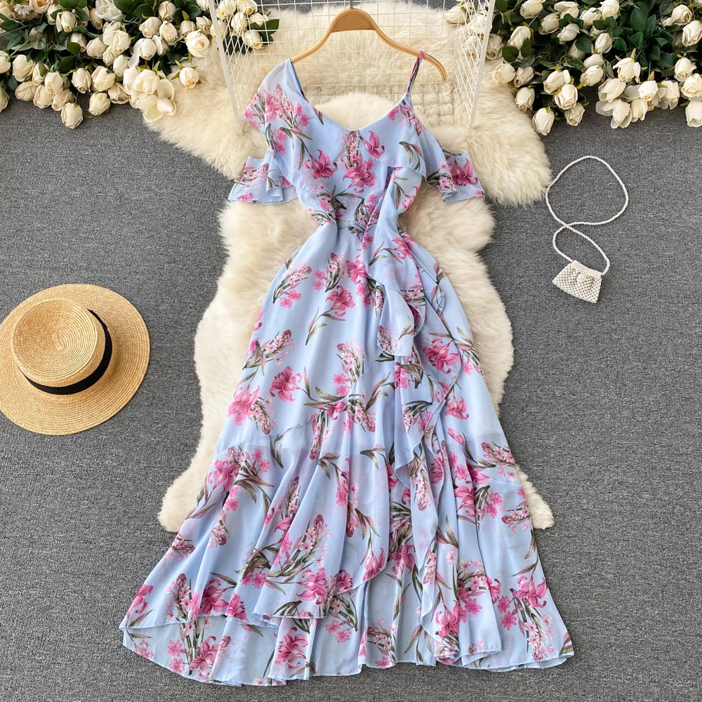 Clothland Women Sweet Chiffon Floral Vestido Short Sleeve V Neck One Piece Summer Chic Casual Vestidos Mujer DA192
Clothland Women Sweet Chiffon Floral Vestido Short Sleeve V Neck One Piece Summer Chic Casual Vestidos Mujer DA192