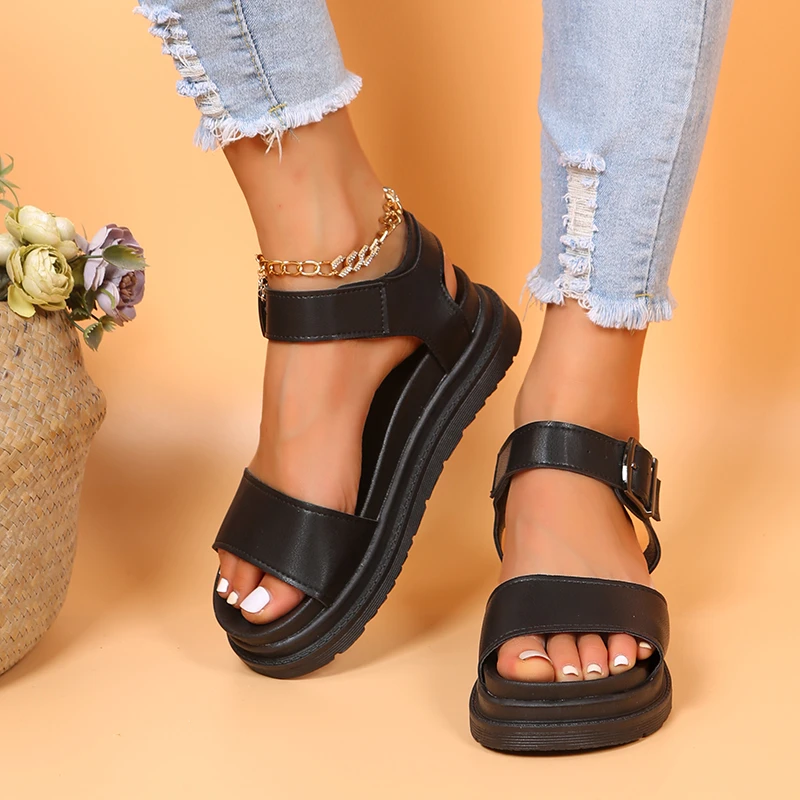 Women's Sandals Summer New Fashion Round Toe Flat Heel Thick Bottom Non-slip Comfortable Lightweight Casual Shoes Fashion Shoes
Women's Sandals Summer New Fashion Round Toe Flat Heel Thick Bottom Non-slip Comfortable Lightweight Casual Shoes Fashion Shoes