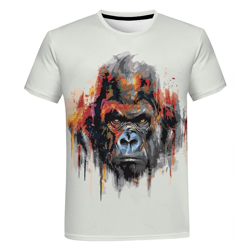 Animal Domineering Gorilla Monkey 3D Print T Shirt for Women Men Summer New Casual Fashion Harajuku Short-sleeved Tops Tees
Animal Domineering Gorilla Monkey 3D Print T Shirt for Women Men Summer New Casual Fashion Harajuku Short-sleeved Tops Tees