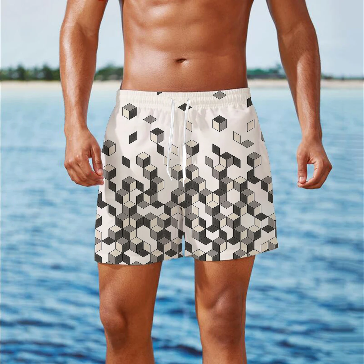 2022 New 3D Beach Pants Summer Couple Geometric Graphic Printing Casual Swimming Sports Pants Men's Quick-Drying Loose Shorts
2022 New 3D Beach Pants Summer Couple Geometric Graphic Printing Casual Swimming Sports Pants Men's Quick-Drying Loose Shorts