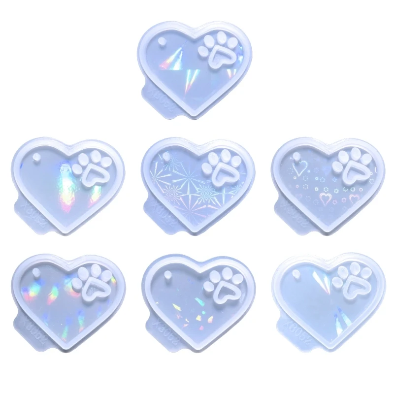 1Pc/7Pcs Silicone Dog Claw Heart Keychain Molds Light Shadow Mold DIY Pendant Ornaments Jewelry Epoxy Crafting Drop Shipping
1Pc/7Pcs Silicone Dog Claw Heart Keychain Molds Light Shadow Mold DIY Pendant Ornaments Jewelry Epoxy Crafting Drop Shipping
