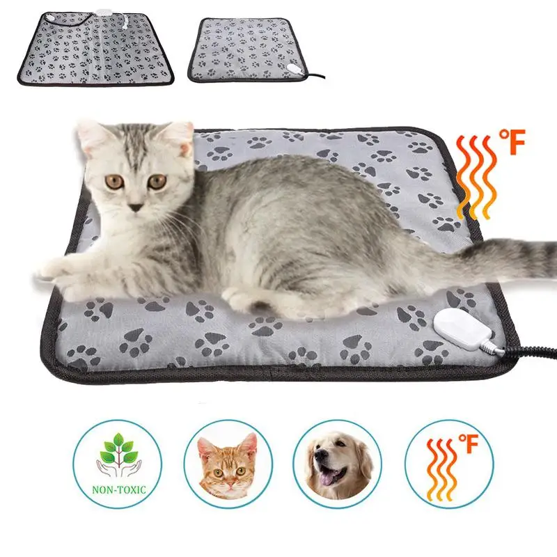 

Dog Cat Electric Blanket Heating Pad Pet Bed Mat Waterproof Anti-Bite Adjustable Temperature Chair Cushion W0