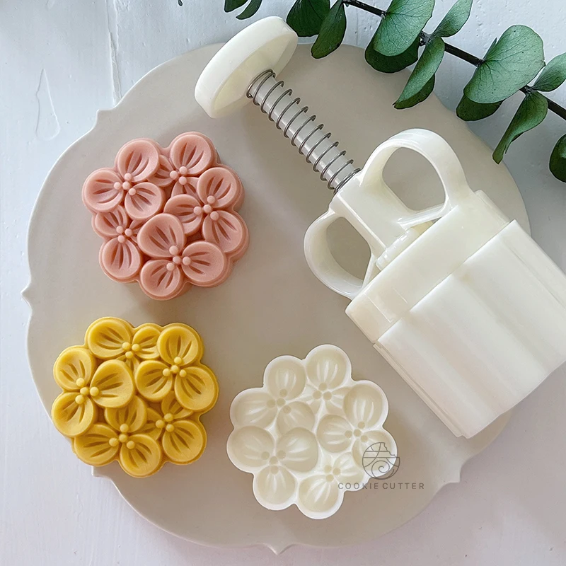 

20g/75g Osmanthus Mooncake Mould Mid-autumn Festival 3D Flower Shaped Cookie Embosser Stamp Fondant Cake Decoration Baking Mold