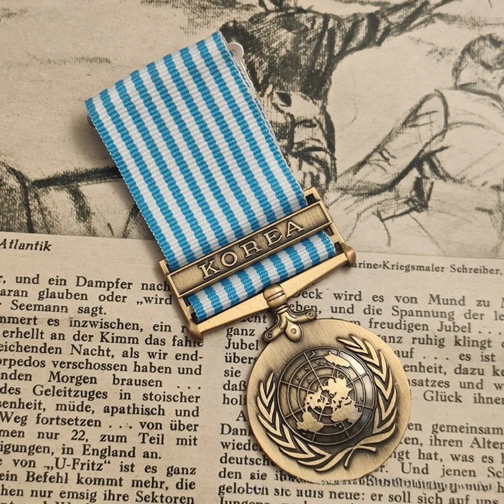 Репродукция медали миротворцев ООН, металлическая
Репродукция медали миротворцев ООН, металлическая