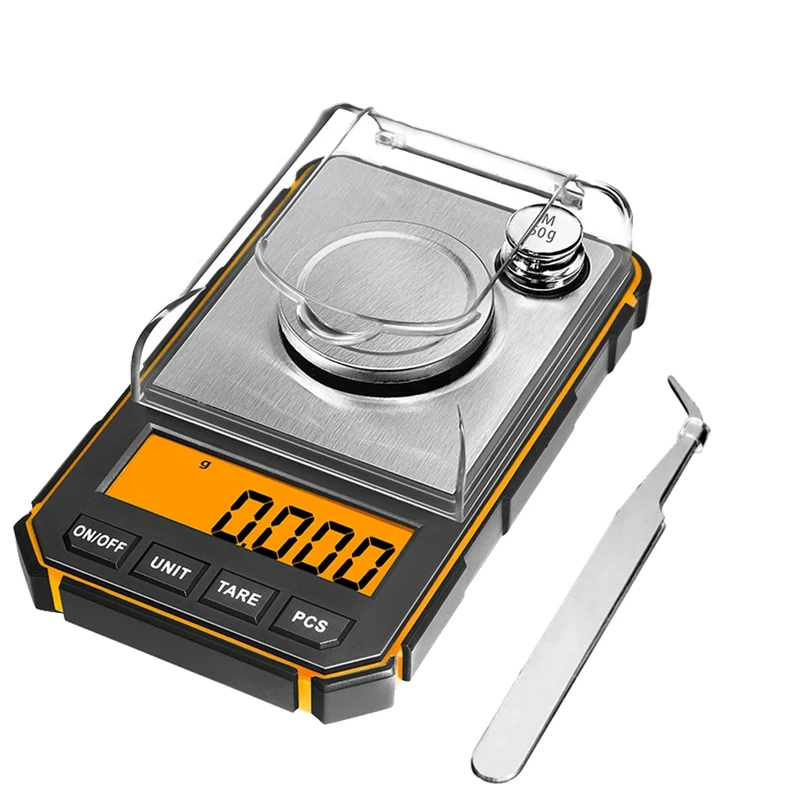 

Electronic Digital Scale Mini Scale Precision Professional Pocket Scale 50G Calibration Weights Tare Function