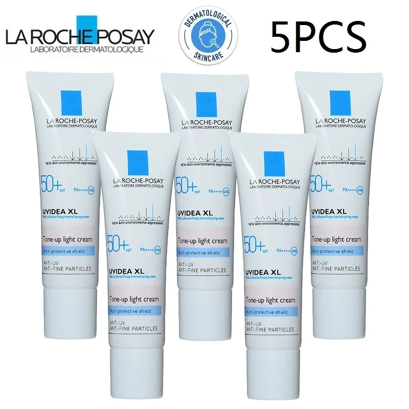 

5PCS La Roche-Posay Physical Sunscreen SPF 50+ Anti-UV Pre-Makeup Cosmetic Isolation Lotion Brighten Antioxidant Anti-Fines 30ML