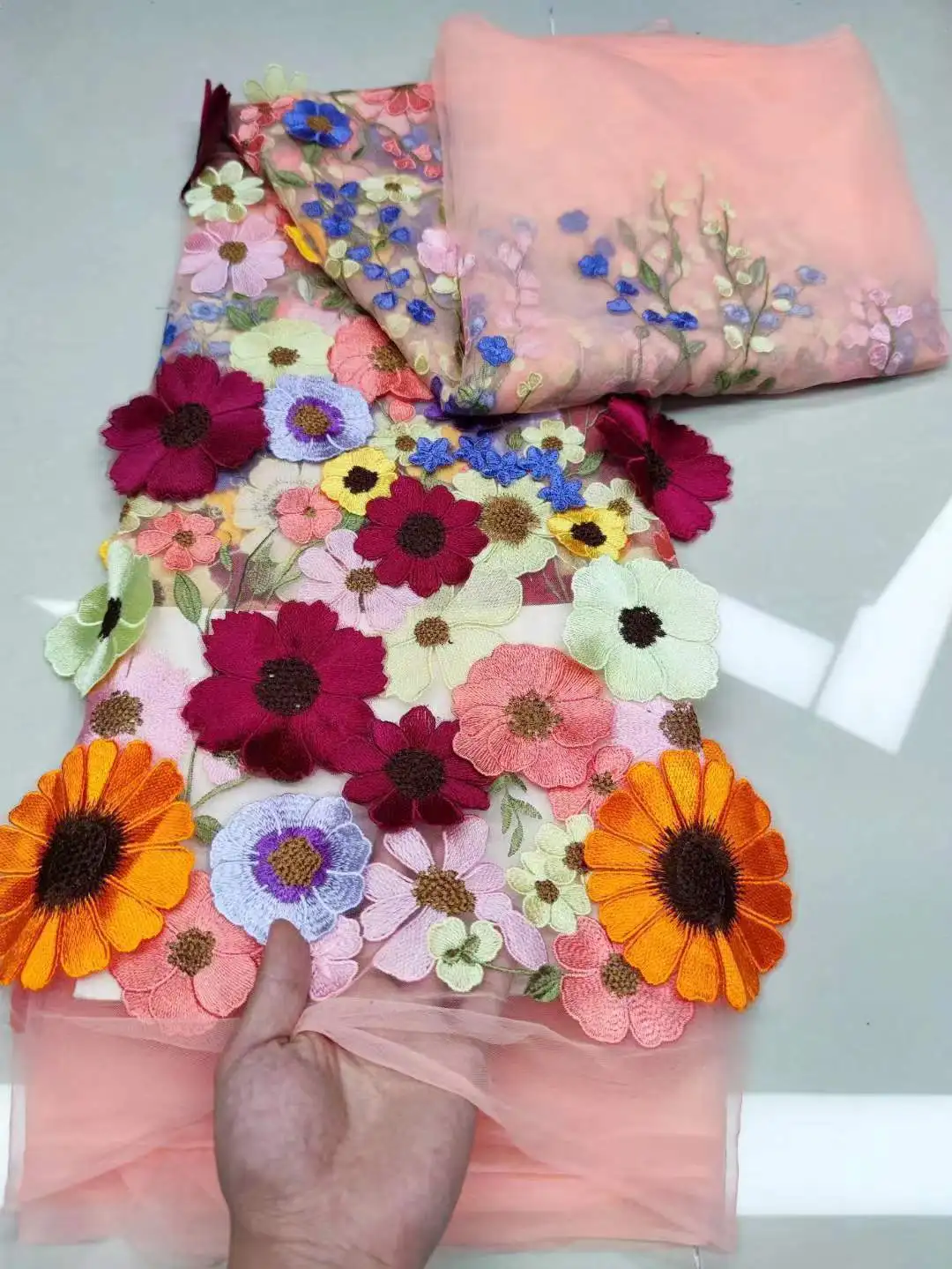 1Yard High-End 3D Appliqué Embroidered Fabric Flower Embroidery Women's Dress Fabric Fashion Fabric Material X1341
1Yard High-End 3D Appliqué Embroidered Fabric Flower Embroidery Women's Dress Fabric Fashion Fabric Material X1341