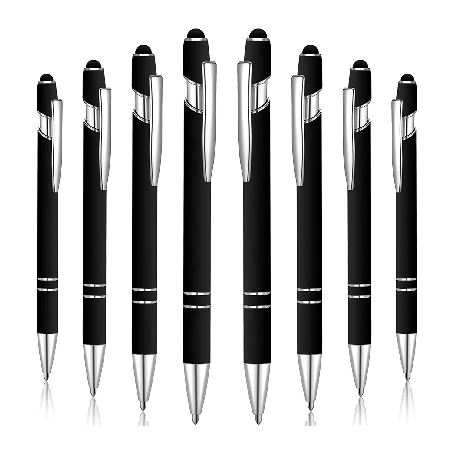 8 Pieces Ballpoint Pen with Stylus Tip Black Ink 2 in 1 Stylus Metal 1.0 mm Medium Point Ballpoint Pen for Touch Screen Tablet
8 Pieces Ballpoint Pen with Stylus Tip Black Ink 2 in 1 Stylus Metal 1.0 mm Medium Point Ballpoint Pen for Touch Screen Tablet