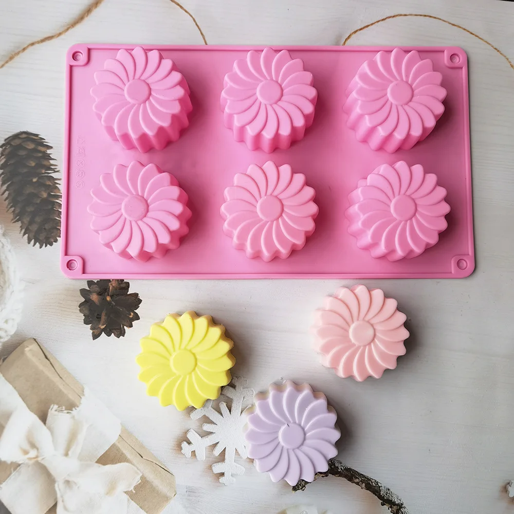 6 Holes Flower Shaped Silicone Mold Sunflower Flower Form Fondant Molds Handmade Soap Baking Crafts Cake Mould Decoration Tools
6 Holes Flower Shaped Silicone Mold Sunflower Flower Form Fondant Molds Handmade Soap Baking Crafts Cake Mould Decoration Tools