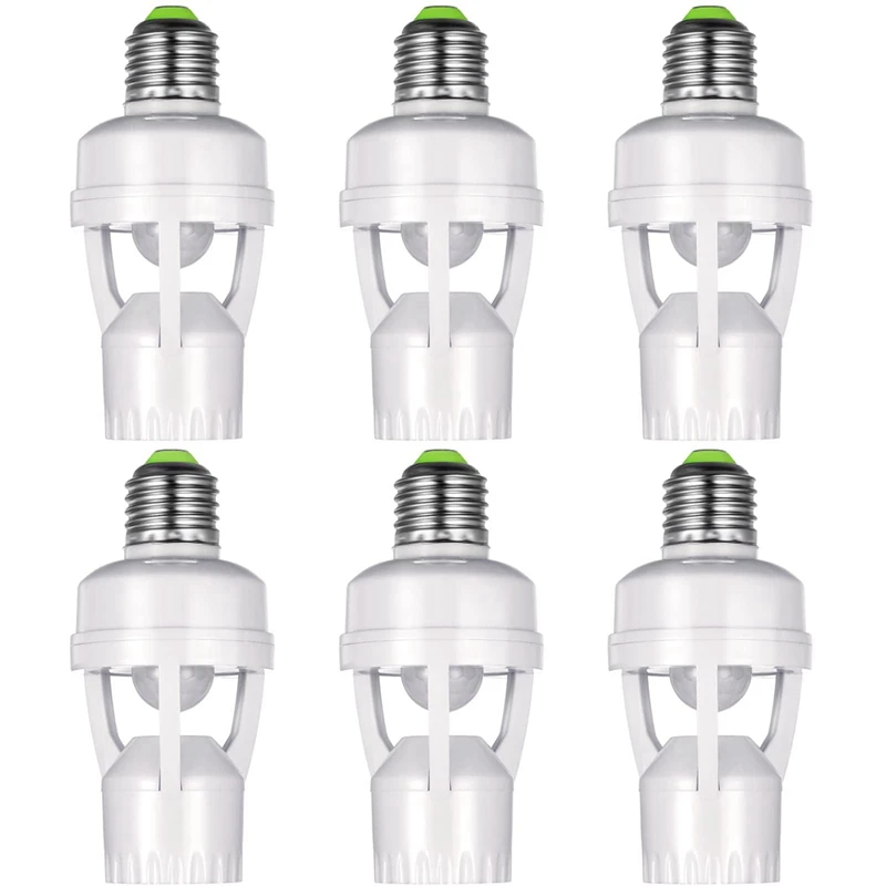 6 Pieces Motion Sensor Light Socket Light Bulb Holder Adapter Compatible With E27 Light Bulb Holder Adapter
6 Pieces Motion Sensor Light Socket Light Bulb Holder Adapter Compatible With E27 Light Bulb Holder Adapter