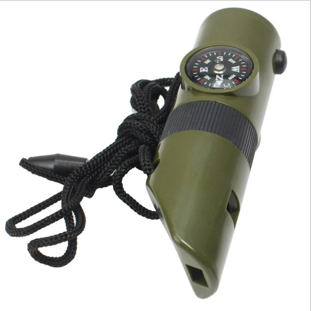 7 In 1 Survival Whistle Compass Thermometer LED Flashlight Magnifier Camping Hiking Accessory Multi-Functional Survival Tools
7 In 1 Survival Whistle Compass Thermometer LED Flashlight Magnifier Camping Hiking Accessory Multi-Functional Survival Tools