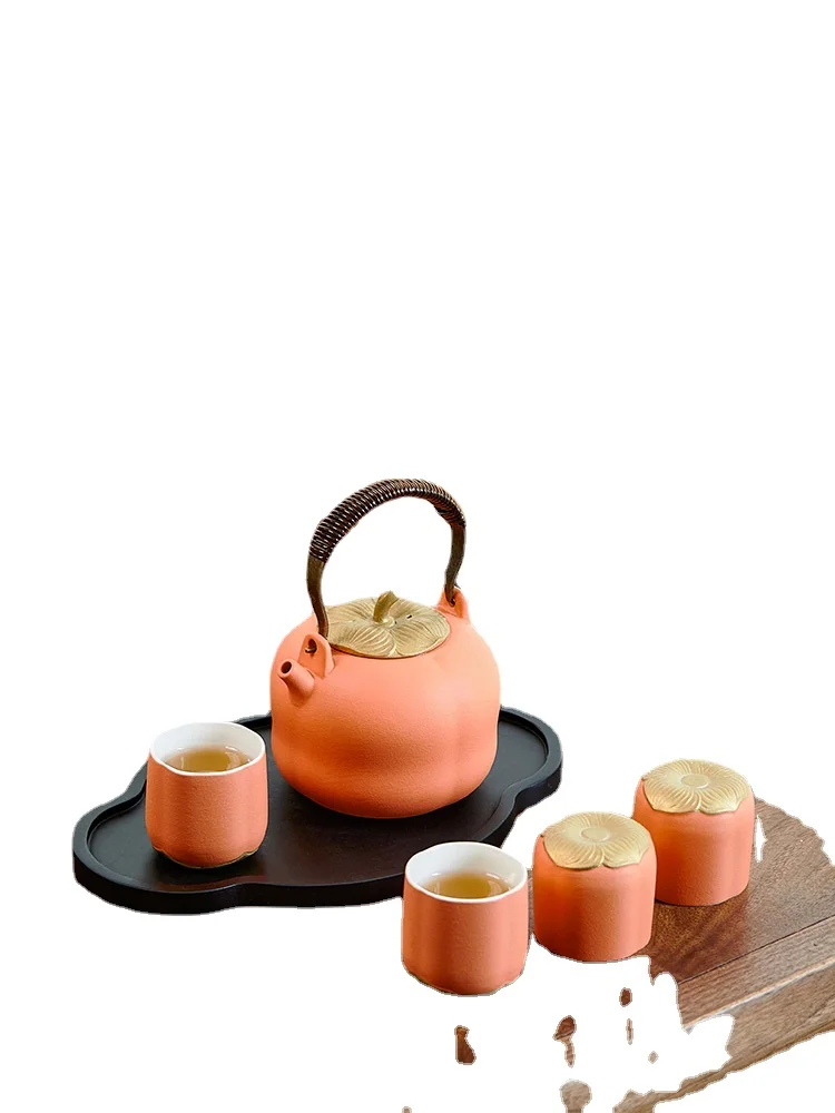 

Yy Home Simple Tea Tray Light Luxury Persimmon Ruyi Tea Set Gift Box Gift