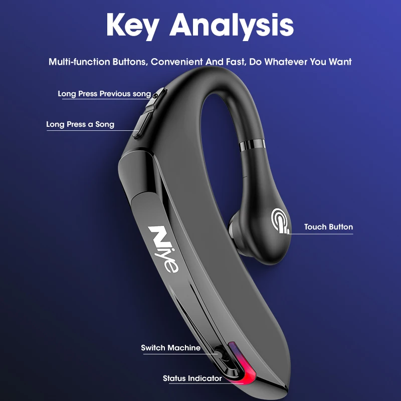 TWS Bluetooth Wireless Headphones with Mic IPX5 Waterproof Ear Hooks Bluetooth Earphones HiFi Stereo Music Earbuds for Phone
TWS Bluetooth Wireless Headphones with Mic IPX5 Waterproof Ear Hooks Bluetooth Earphones HiFi Stereo Music Earbuds for Phone