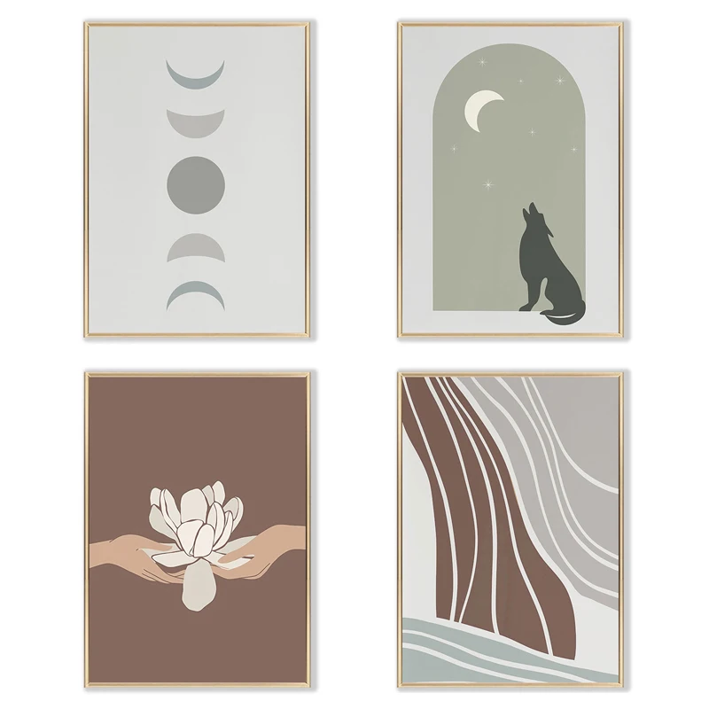 Abstract Sun Moon Wolf Flower Wall Art Canvas Painting Modern Nordic Posters And Prints Wall Pictures For Living Room Home Decor
Abstract Sun Moon Wolf Flower Wall Art Canvas Painting Modern Nordic Posters And Prints Wall Pictures For Living Room Home Decor