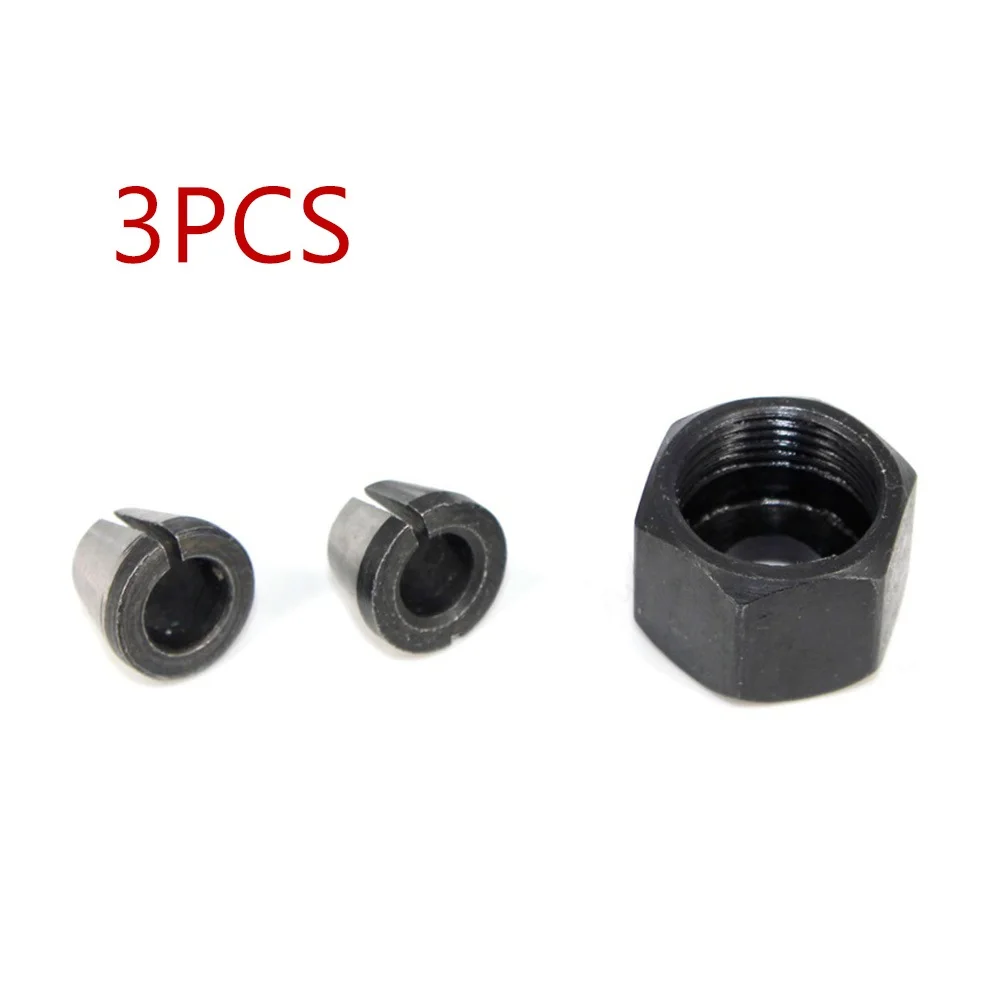 3pcs/set Router Bit Trimmer Collet Chuck Router Bit Engraving Trimming Carbon Steel Mounting Nut Router Bit Collet(6mm+6.35mm)
3pcs/set Router Bit Trimmer Collet Chuck Router Bit Engraving Trimming Carbon Steel Mounting Nut Router Bit Collet(6mm+6.35mm)