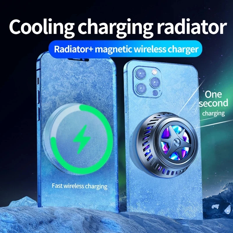 Magnetic Wireless Charger Mobile Phone Radiator For iPhone 13 12 Pro Samsung Huawei Xiaomi Wireless Fast Charging Cooling Fan
Magnetic Wireless Charger Mobile Phone Radiator For iPhone 13 12 Pro Samsung Huawei Xiaomi Wireless Fast Charging Cooling Fan