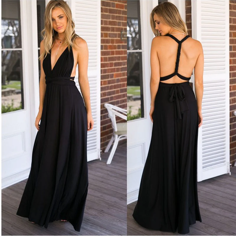 Ladies Sexy Long Party Dress Multiway Wrap Convertible Boho Maxi Bridesmaid Dress Elegant V Neck Robe Back Cross
Ladies Sexy Long Party Dress Multiway Wrap Convertible Boho Maxi Bridesmaid Dress Elegant V Neck Robe Back Cross