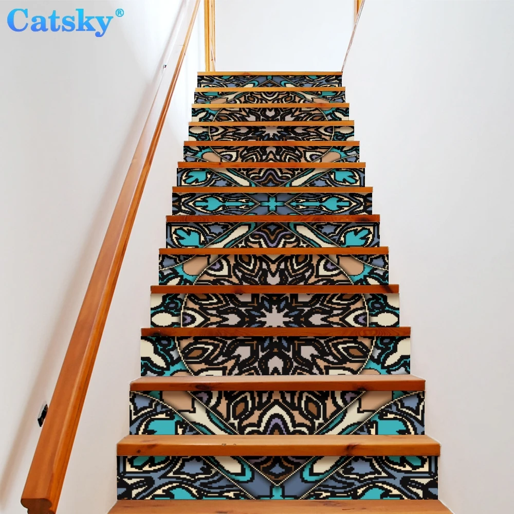 Ethnic Style Printstyle,Mandala,6pcs 13pcs/Set Stair Floor Stickers Waterproof Removable Self Adhesive Diy Stairway Decals
Ethnic Style Printstyle,Mandala,6pcs 13pcs/Set Stair Floor Stickers Waterproof Removable Self Adhesive Diy Stairway Decals