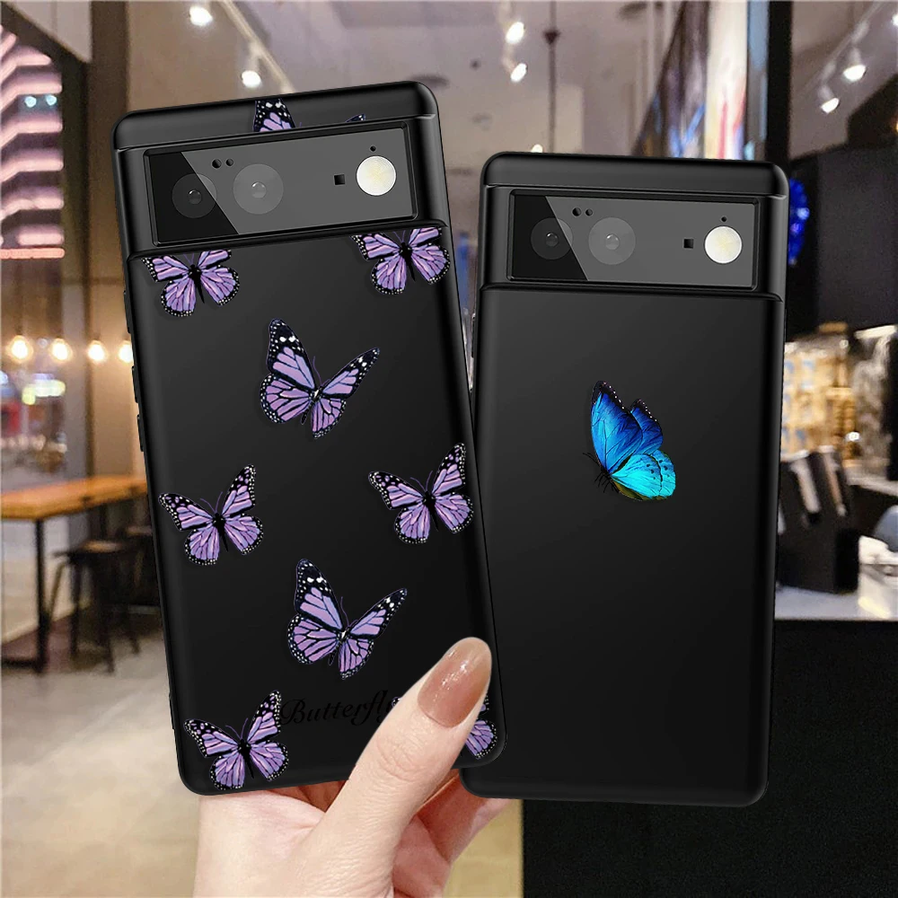 Black Phone Case For Google Pixel 7a 7 Pro Purple Butterfly Cases For Pixel 7 6 6Pro 6a 5 5a 4XL 4 3XL 3 3a XL 4a Soft TPU Cover
Black Phone Case For Google Pixel 7a 7 Pro Purple Butterfly Cases For Pixel 7 6 6Pro 6a 5 5a 4XL 4 3XL 3 3a XL 4a Soft TPU Cover