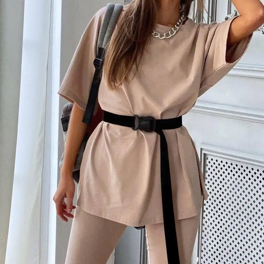 Casual Outfits Women's Two Piece Suit With Belt Fashion Sports Bicycle Home Summer Loose Leisure Tracksuits Suit O2D9
Casual Outfits Women's Two Piece Suit With Belt Fashion Sports Bicycle Home Summer Loose Leisure Tracksuits Suit O2D9