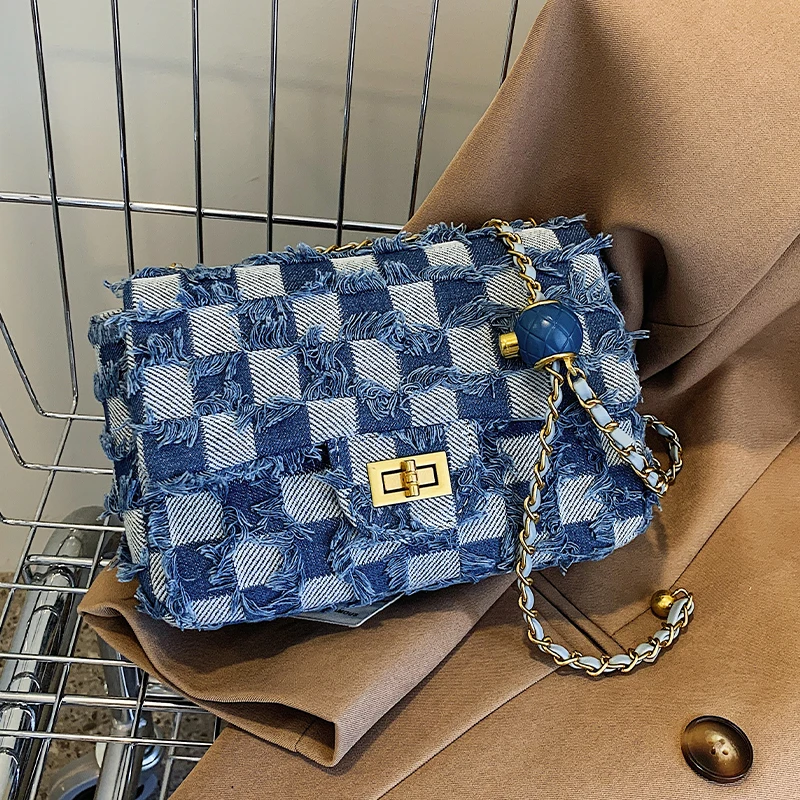 Luxury designer jeans bags women denim chain crossbody bags for women 2022 women's handbags shoulder bags messenger female bag
Luxury designer jeans bags women denim chain crossbody bags for women 2022 women's handbags shoulder bags messenger female bag