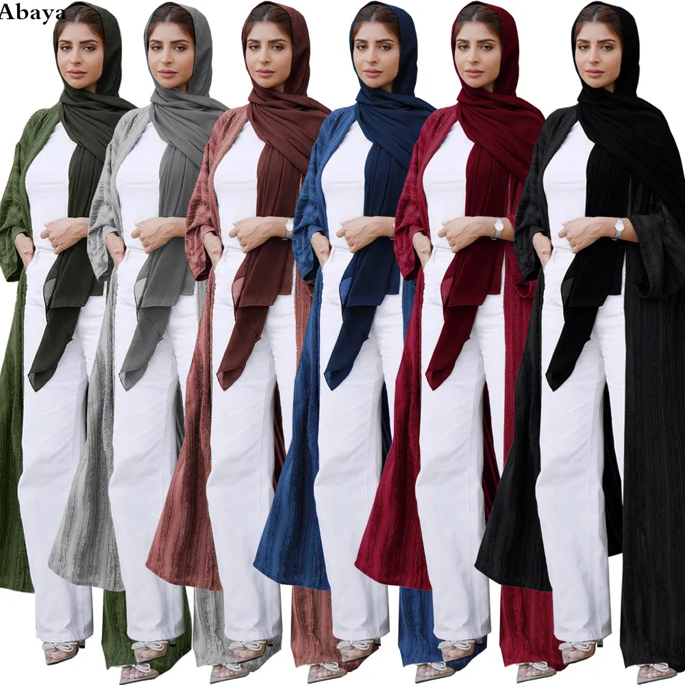 Middle East Muslim Cardigan Long Sleeves Dubai Open Abaya Saudi Arab Fashion Knitting Coat
Middle East Muslim Cardigan Long Sleeves Dubai Open Abaya Saudi Arab Fashion Knitting Coat