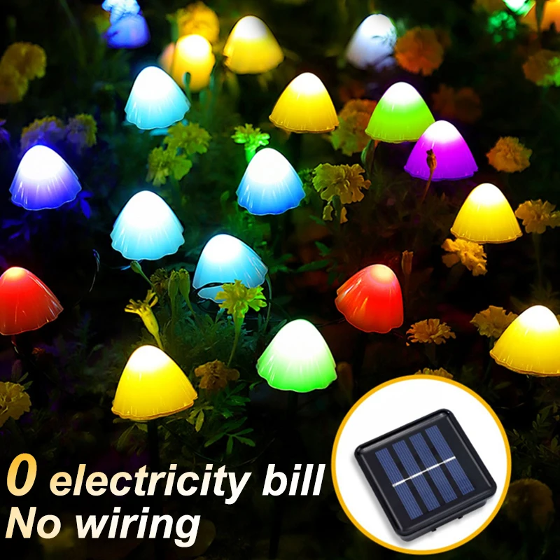 LED Solar Lights Outdoor Mushroom Garland Waterproof Landscape String Lamp For Lawn Garden Patio Street Decoration
LED Solar Lights Outdoor Mushroom Garland Waterproof Landscape String Lamp For Lawn Garden Patio Street Decoration