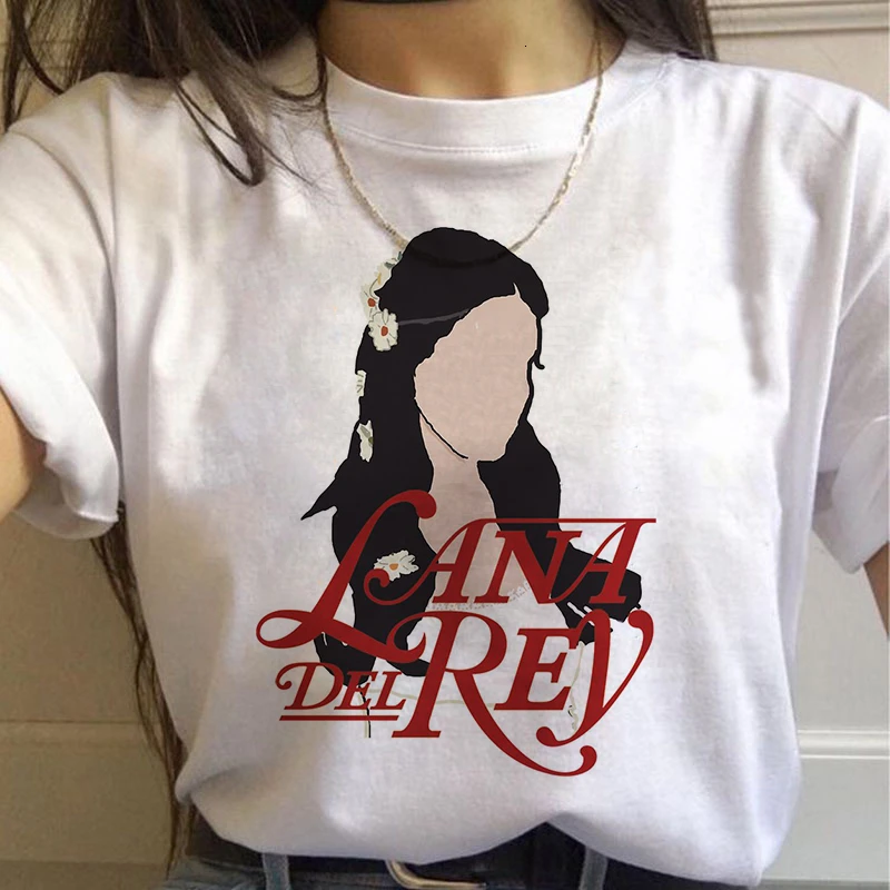 

90s Graphic Aesthetic Tshirt Korean Style Top Tees Female Lana Del Rey Harajuku Ullzang T Shirt Women Funny Print Fans T-shirt