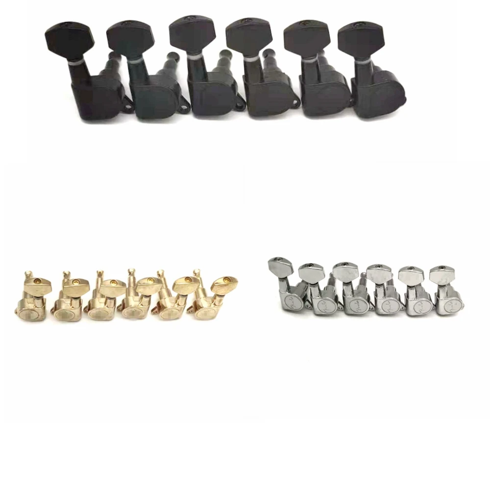 6PCS Guitar Tuners Tuning Pegs Machine Heads for TL ST Electric Guitar FD Logo Chrome-Gold-Black
6PCS Guitar Tuners Tuning Pegs Machine Heads for TL ST Electric Guitar FD Logo Chrome-Gold-Black