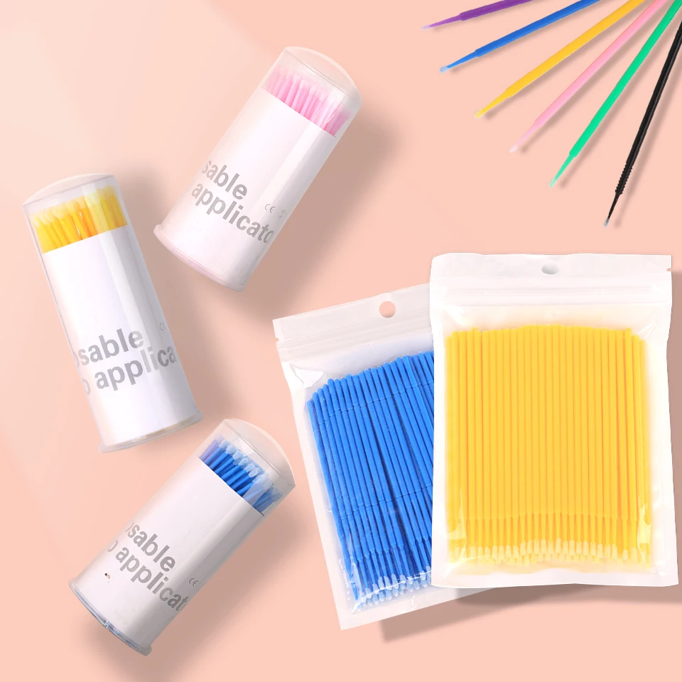 100pcs Disposable Eyelash Micro Brush Eyebrow Cleaning Cotton Swab Lash Lift Glue Remover Applicators Brushes Makeup Tool
100pcs Disposable Eyelash Micro Brush Eyebrow Cleaning Cotton Swab Lash Lift Glue Remover Applicators Brushes Makeup Tool