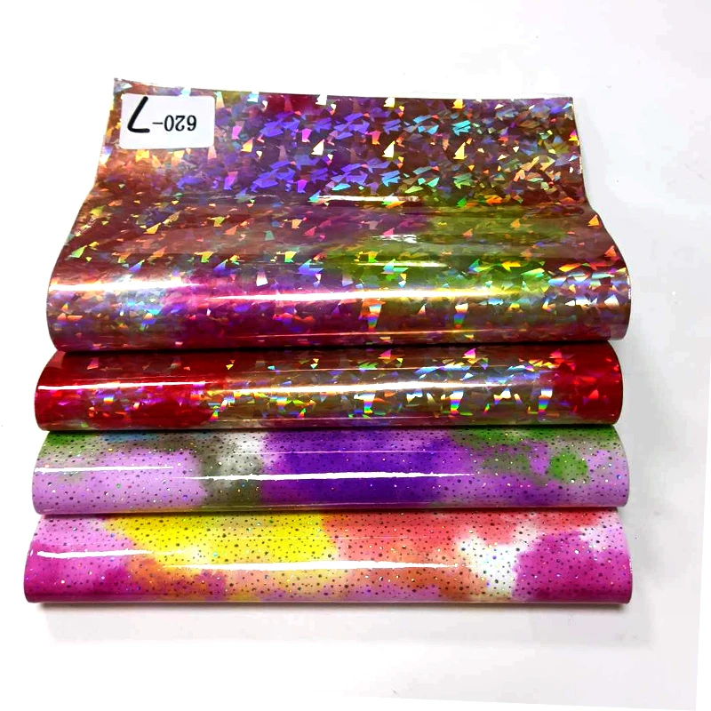 XHT Cloud Iridescent Design Broken Glass Pattern Printed Mirror Reflective PU Holographic Faux Leather For Shoe/Bag/Earring
XHT Cloud Iridescent Design Broken Glass Pattern Printed Mirror Reflective PU Holographic Faux Leather For Shoe/Bag/Earring